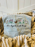 Embroidered Slow Days Simple Things Tee