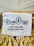 Embroidered Long Walks Through Thrift Store Sweatshirt