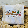 Embroidered Hallothanksmas Sweatshirt