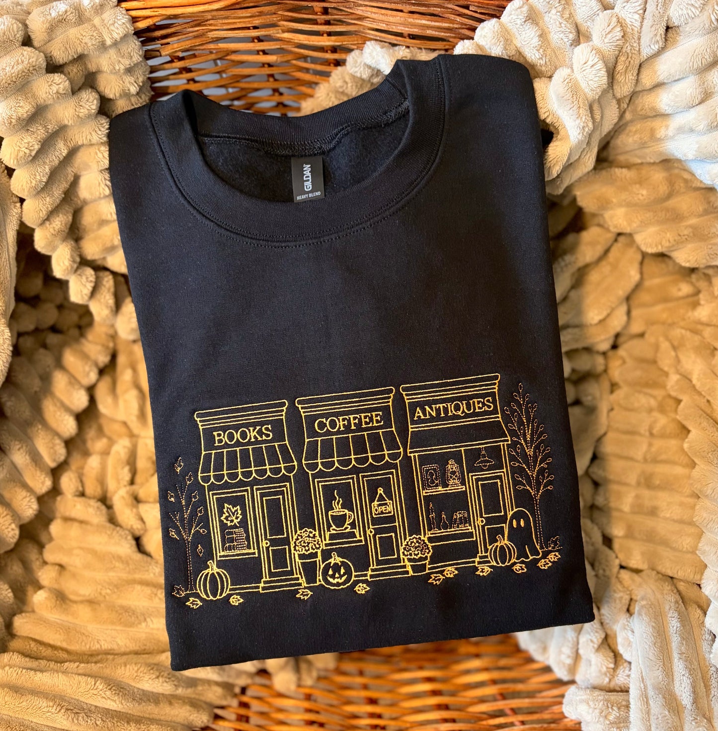 Embroidered Halloween Storefront Sweatshirt