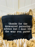 Embroidered Unwanted Parenting Advice Tee