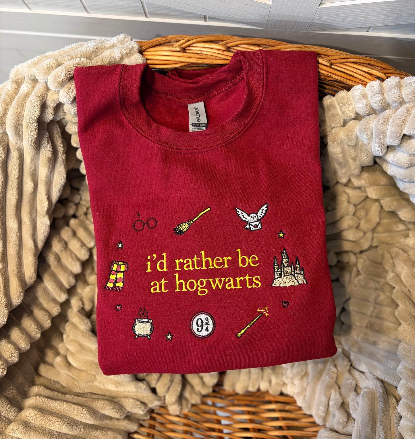 Embroidered I’d Rather Be In Hogwarts Sweatshirt