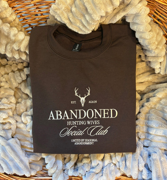 Embroidered Abandoned Hunting Wives Sweatshirt
