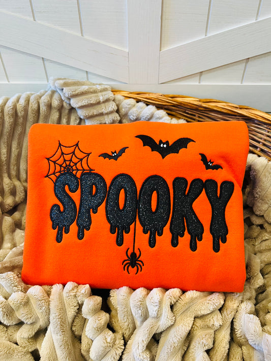 Embroidered Spooky Sweatshirt