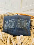 Embroidered Cat Mom Sweatshirt