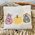 Embroidered Pumpkin Trio Sweatshirt