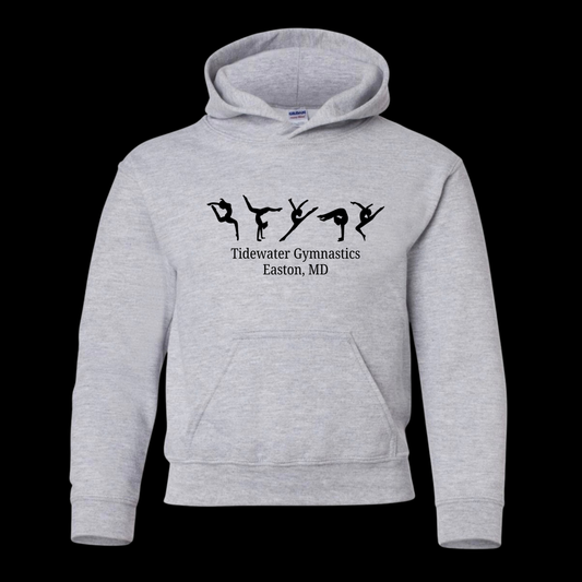 EMBROIDERED Tidewater Gymnastics Hooded Sweashirt - Youth