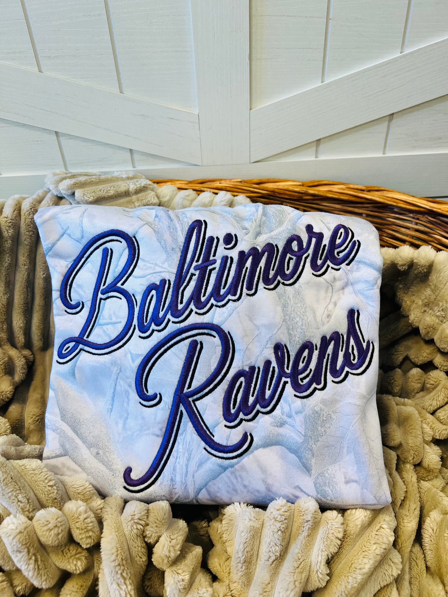 Embroidered Balt. Rav. Sweatshirt