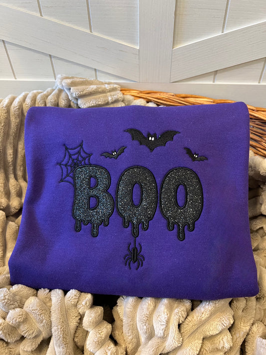 Embroidered Boo Sweatshirt