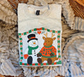 Printed Snowdeer Grannycore Sweatshirt