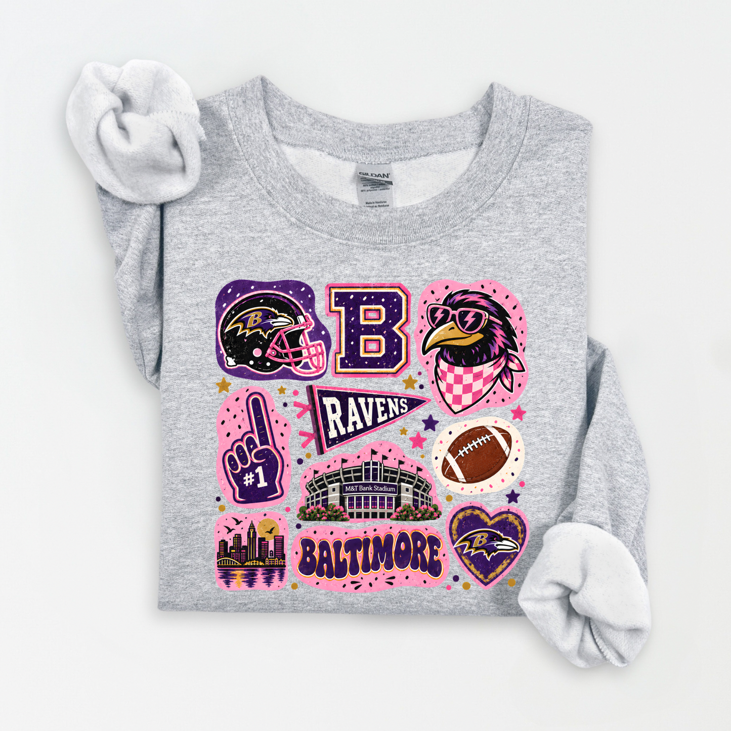 Balt. Ravens Doodle Sweatshirt